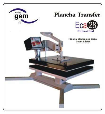 Plancha transfer ECA28, 40cm x 45cm, Control Electrónico Digital